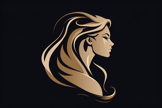 A regal lioness face logo depicting power and femininity