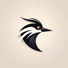 A simple bird face logo conveying elegance and simplicity