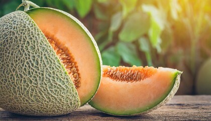 close up cantaloupe melon background texture