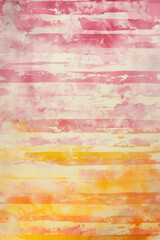 Vertical Painted lines watercolor backdrop abstract design yellow pink cream.