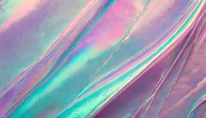 abstract trendy holographic background real texture in pale violet pink and mint colors with...