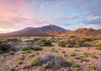 Teide Vulkan von Llano de Ucanca, Teide Nationalpark, Teneriffa, Kanarische Inseln, Spanien
