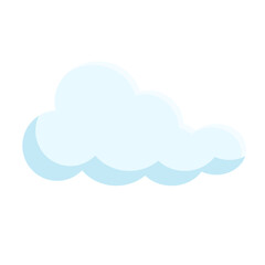 Vector cloud with shadows and highlights