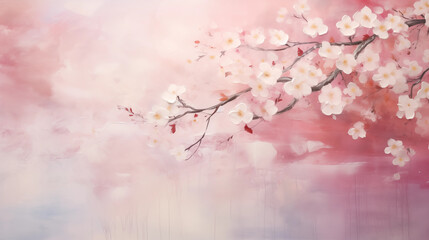 Abstract sakura cherry blossom art background