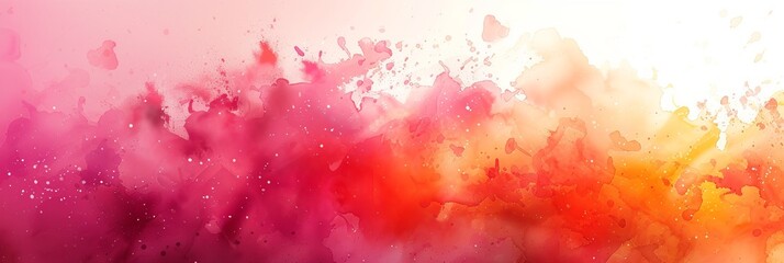 Obraz premium Vibrant Watercolor Splashes Abstract Background
