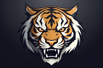 A sleek tiger face logo symbolizing strength and grace