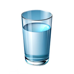 A glass of water on a transparent background