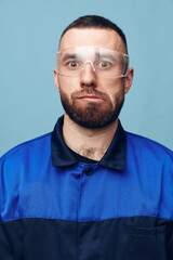 Face man background expression adult background attractive person handsome isolated portrait beard man