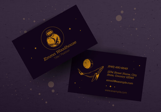 Elegant Dark Fantasy Business Card Template