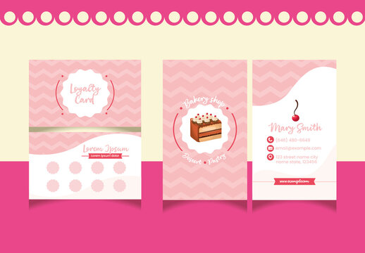 Pink Bakery Business Card