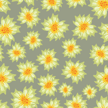 textile design with abstract flower pattern image