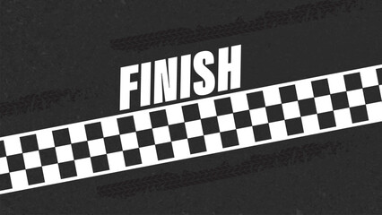 Finish line racing background top view,Textured asphalt with finishing line vector illustration.	