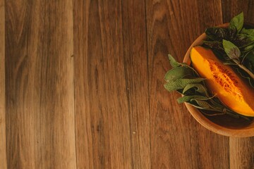 Vegetables, spices on a farm