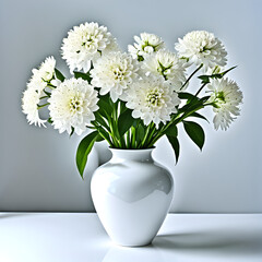 white flowers in a vase