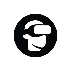 Wearing VR logo icon vector