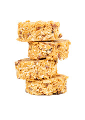 Stack of granola isolate cookies