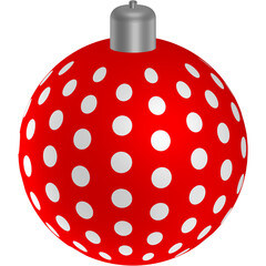 red dot Christmas ball