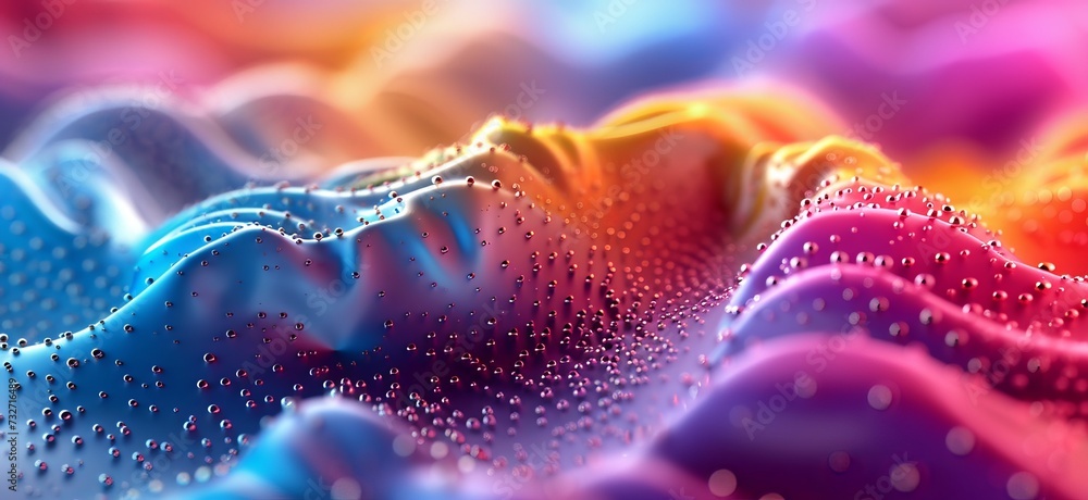 Poster a mesmerizing 3d abstract multicolor visualization