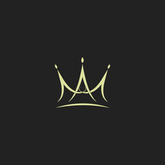 AM, MA, A AND M Abstract initial monogram letter alphabet logo design