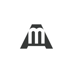 AM, MA, Abstract initial monogram letter alphabet logo design