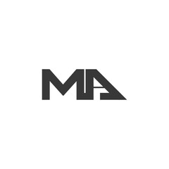 Obraz premium Alphabet letters Initials Monogram logo AM, MA, A and M