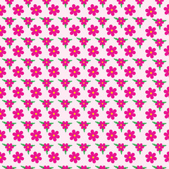 pink flowers pattern with background,vector illustration