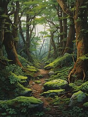 Ancient Sacred Groves: Nature Artwork, Forest Wall Art - Captivating and Serene