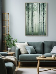 Vintage Bamboo Landscape: Serene Forests & Rustic Wall Decor