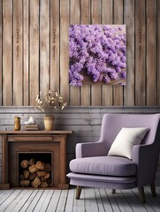 Rustic Blooming Lilac Canvas Print: Field Art