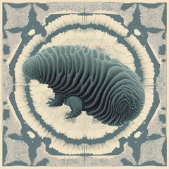 Tardigrades and mushrooms as digitally transformed illustrations