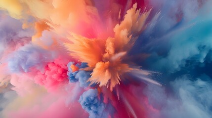 Fototapeta premium Explosion Of Colorful Dust (Generative AI)