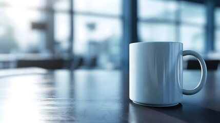 Morning Mug Of Coffee To Get Ready For The Daily Grind At The Business Office (Generative AI).