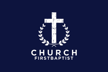 Obraz premium Church logo design creative unique concept