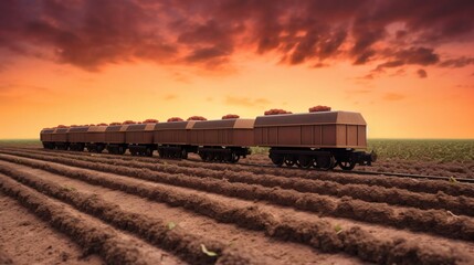 train in the field