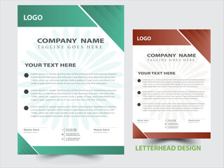 Gradient modern business letterhead template design
