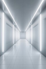 empty white room with walls