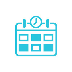 Time and calendar icon. Brom blue icon set.