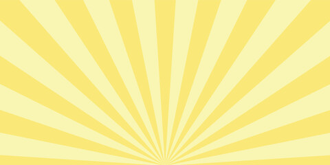 Sunrise sunbeam rays, yellow lines background, light