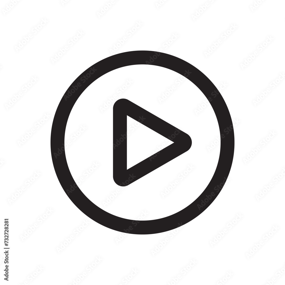 Poster play button icon. play button vector icon