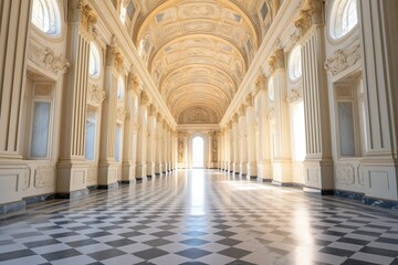 Building place of versatile, View of capitol or city hall is the municipal administration palace of Versailles AI Generated 