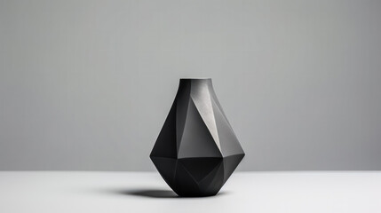 Concrete geometric shapes arranged on a gray background