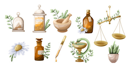 Set pharmacy vintage items
