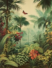 Enchanted Butterfly Groves: Vintage Nature Artwork - Garden Print