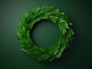 Green Christmas Wreath - Undecorated Circle Frame for Holiday Celebrations and Festive Decorations
