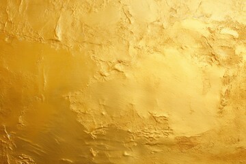 Golden Wall. Vintage Background with Glowing Light Reflections and Foil Texture in Metallic Golden