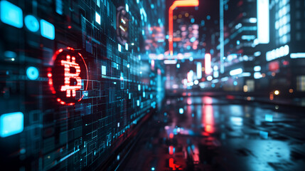 Fototapeta premium Digital Frontier The Rise of Cryptocurrency in a Connected World