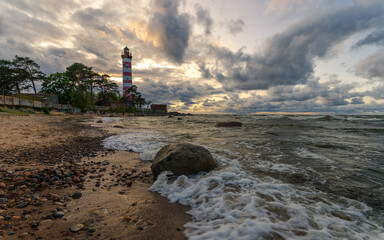 lighthouse at sunset