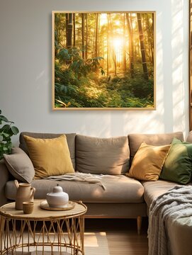 Golden Hour in Serene Bamboo Forests: Vintage Landscape and Peaceful Retreat