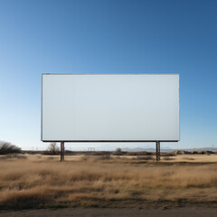 blank billboard on the road
