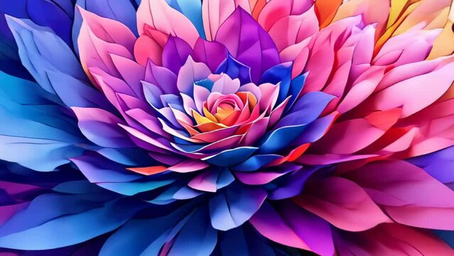 Colorful abstract flower.  